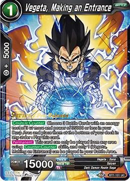 Vegeta, Making an Entrance (Series 7 Pre-Release) (BT7-101) [Assault of the Saiyans]