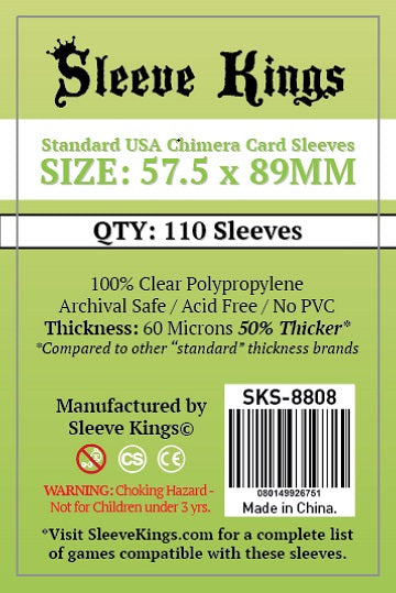 Sleeve Kings Standard USA Chimera Card Sleeves 57.5MM x 89MM (110 CT)