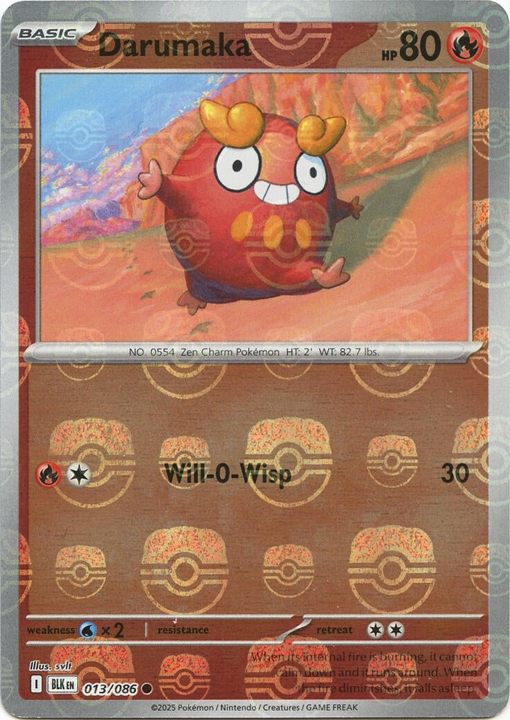 Darumaka (013/086) (Master Ball Pattern) [Scarlet & Violet: Black Bolt]