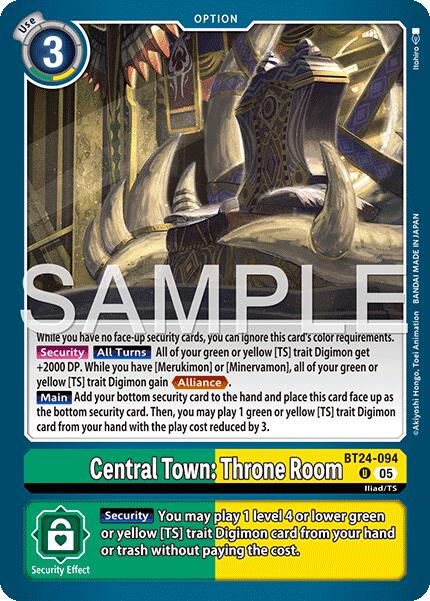 Central Town: Throne Room [BT24-094] [Time Stranger]