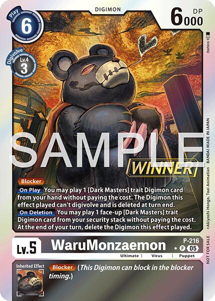 WaruMonzaemon [P-216] (Official Store Tournament 2026 Vol. 1 Winner) [Promotional Cards]