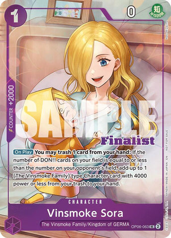 Vinsmoke Sora (CS 25-26 Finalist Card Set 2) [One Piece Promotion Cards]