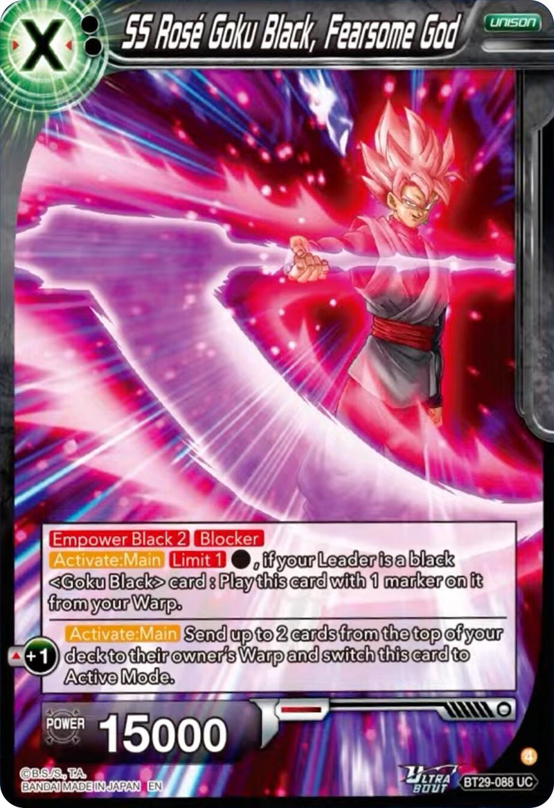 SS Rose Goku Black, Fearsome God (BT29-088) [Fearsome Rivals]