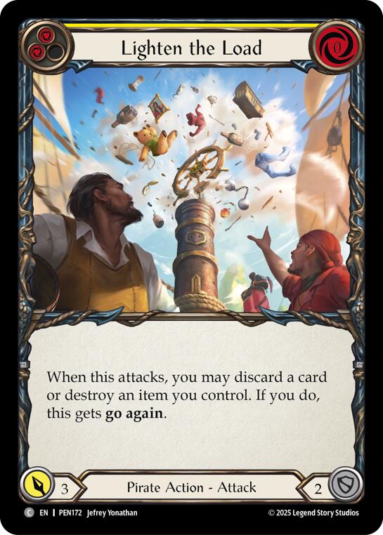 Lighten The Load (Yellow) (Rainbow Foil) [PEN172] (Compendium of Rathe)  Rainbow Foil