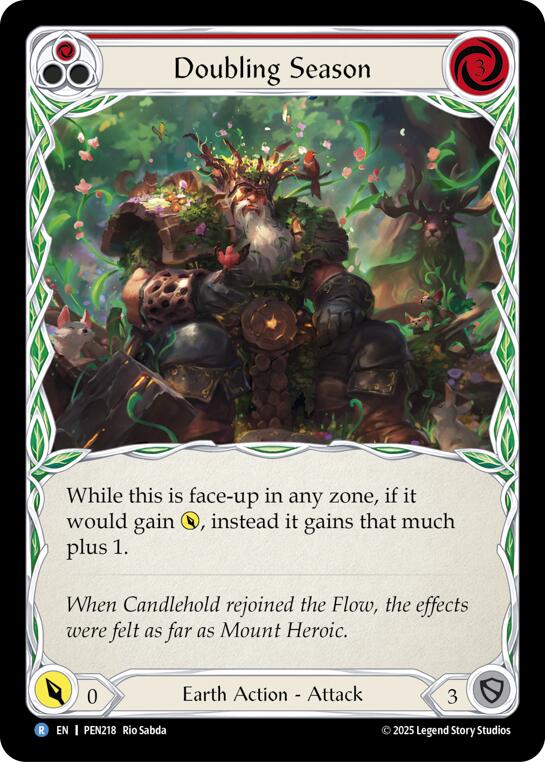 Doubling Season (Red) (Regular) [PEN218] (Compendium of Rathe)