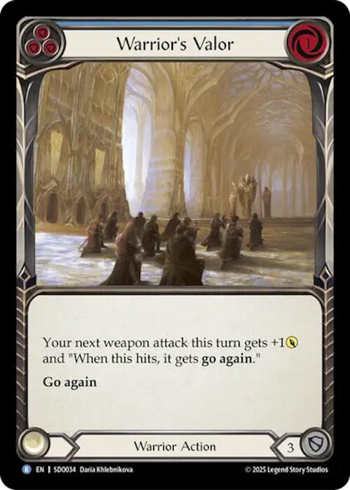 Warrior's Valor (Blue) (Regular) [SDO034] (GEM Pack 2)