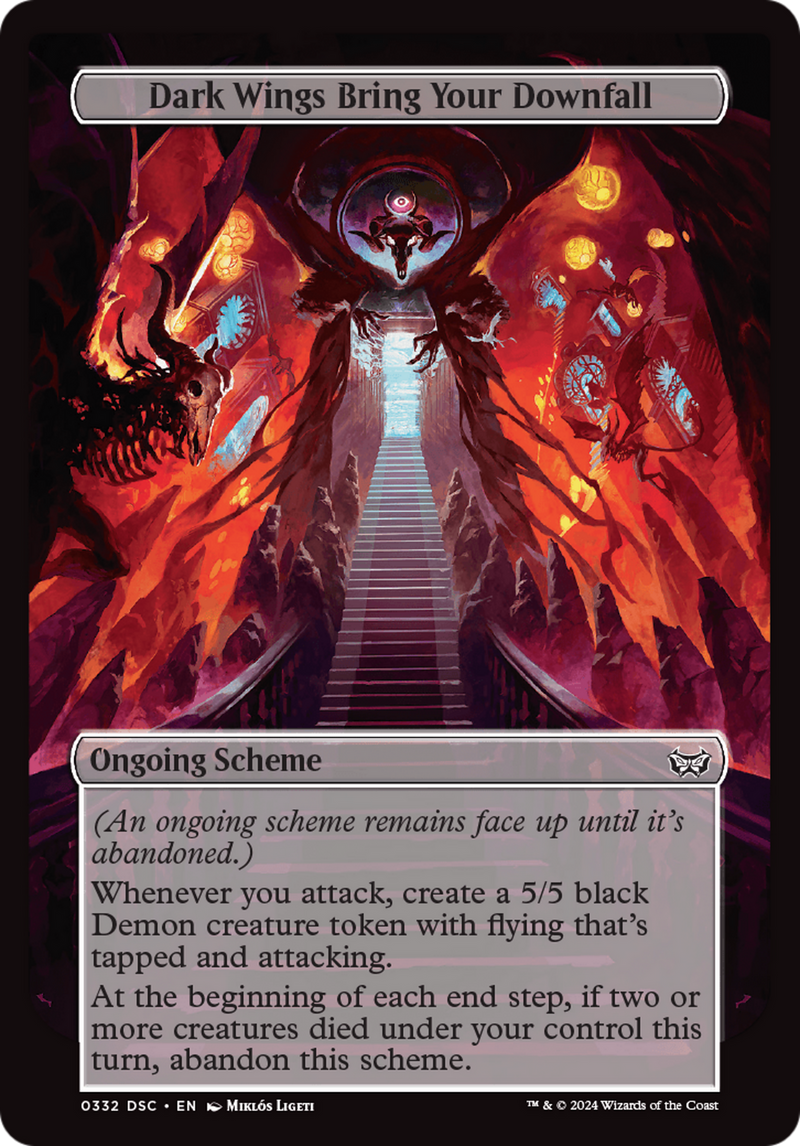 Dark Wings Bring Your Downfall (Full Art) [Duskmourn: Archenemy]