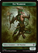 Zombie // Elf Warrior Double-Sided Token [Lorwyn Eclipsed Tokens]