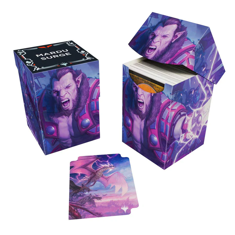 UltraPro 100+ Deck Box Tarkir: Dragonstorm - Zurgo Stormrender / Neriv, Crackling Vanguard