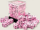 36 12mm Speckled Pink/black D6 Dice Block - CHX25954