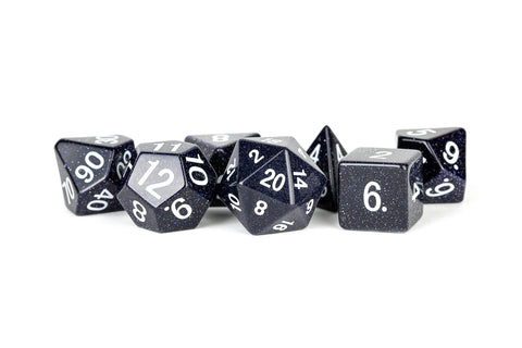 Stone Dice Set of 7 - Blue Sandstone