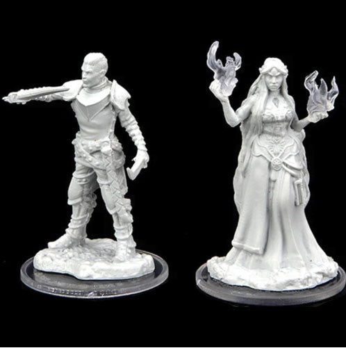 Critical Role Unpainted Miniatures: Turst Militia Swordsman & Lyrengorn Holy Priest