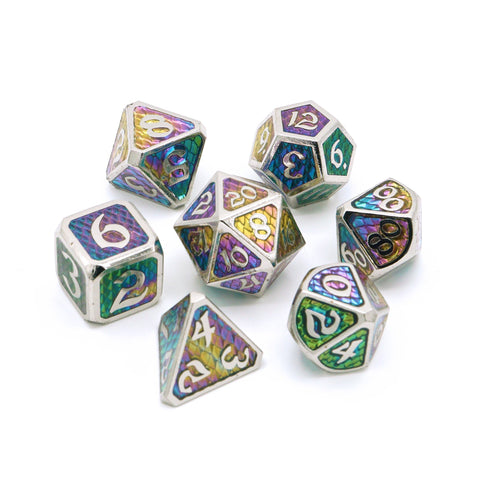 Metal Drakona Dice Set - Khaos Aether