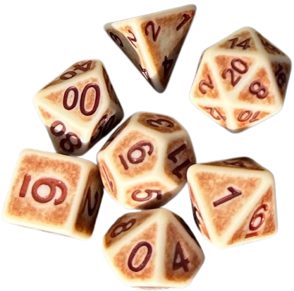 DCC RPG Dice Set - Wyrdling Sunbleached Bone Dice