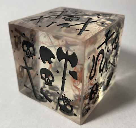 Massive Gelatinous Cube Mini/Die - Blood Filled Black