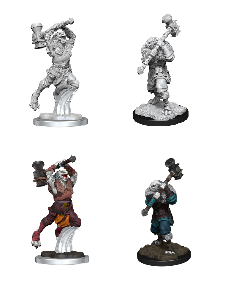 Critical Role Unpainted Miniatures: Ravenite Barbarian (Dragonborn Female)
