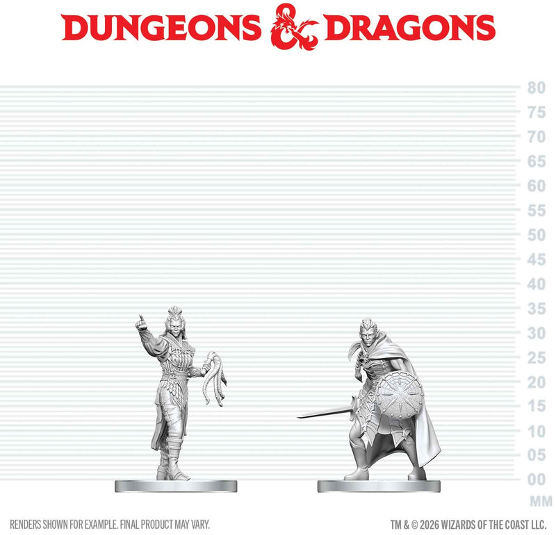 Nolzur's Marvelous Miniatures: Drow Elite Warrior & Drow Priestess of Lolth