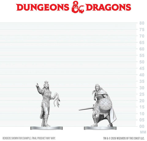 Nolzur's Marvelous Miniatures: Drow Elite Warrior & Drow Priestess of Lolth