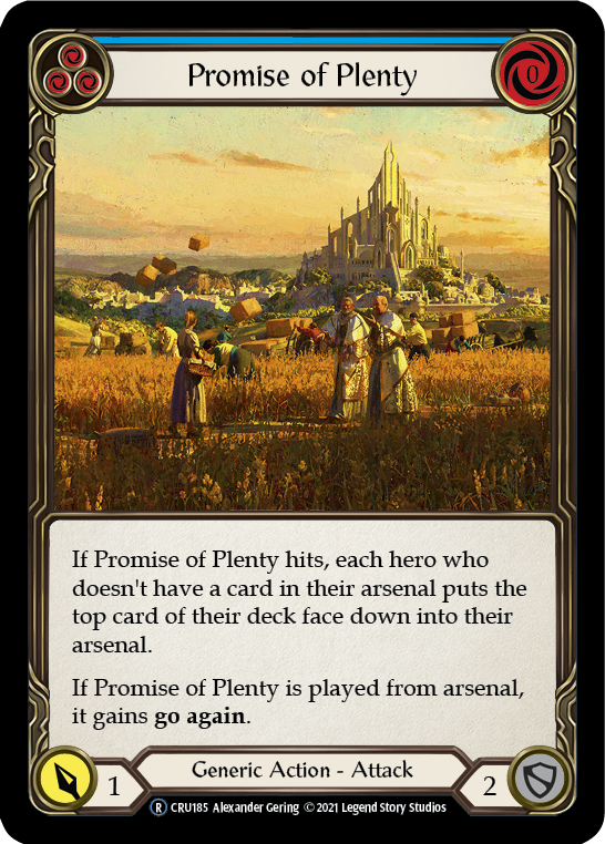 Promise of Plenty (Blue) (Rainbow Foil) [CRU185-RF] Unlimited Rainbow Foil