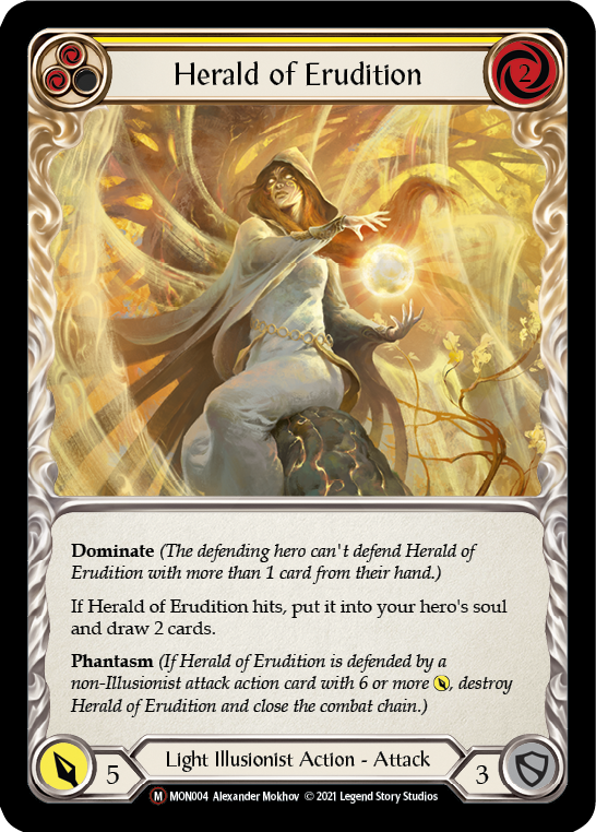 Herald of Erudition (Rainbow Foil) [U-MON004-RF] Unlimited Rainbow Foil
