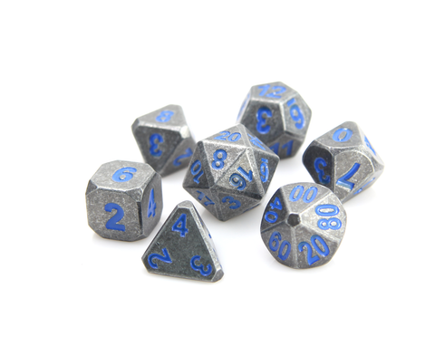 Forge Dice - Raw Steel w/ Paragon Blue