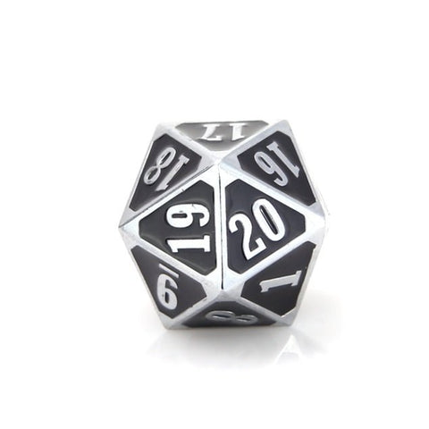 MTG Roll Down Counter - Shiny Silver w/ Black