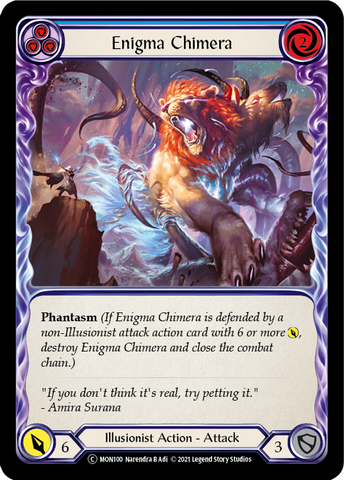 Enigma Chimera (Blue) (Rainbow Foil) [U-MON100-RF] Unlimited Rainbow Foil
