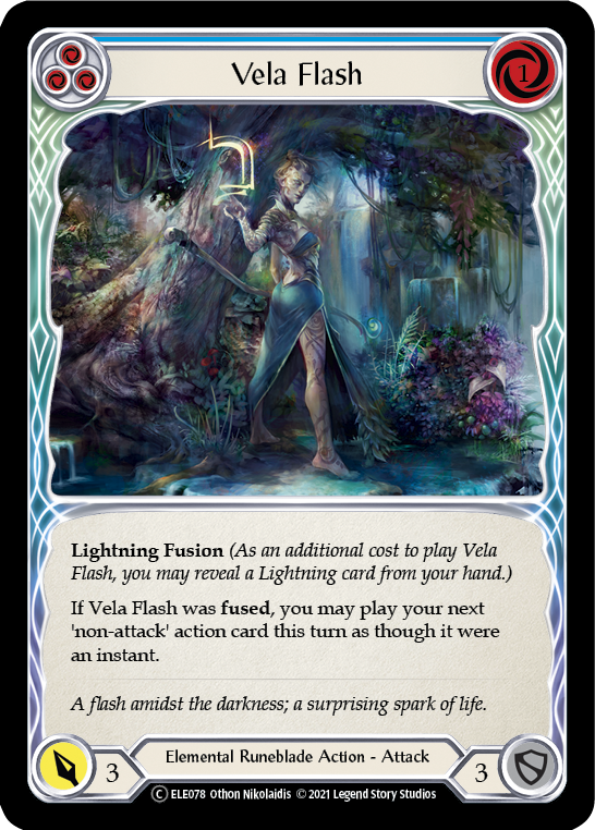 Vela Flash (Blue) [U-ELE078] Unlimited Rainbow Foil