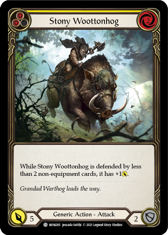 Stony Woottonhog (Yellow) [MON285] 1st Edition Normal