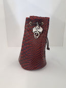 Red Medium Dragonhide Drawstring Dice Bag