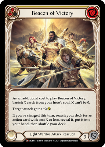 Beacon of Victory (Rainbow Foil) [U-MON033-RF] Unlimited Rainbow Foil