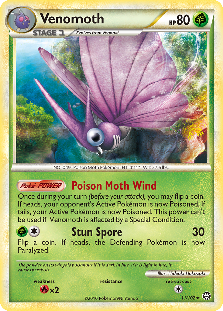 Venomoth (11/102) [HeartGold & SoulSilver: Triumphant]