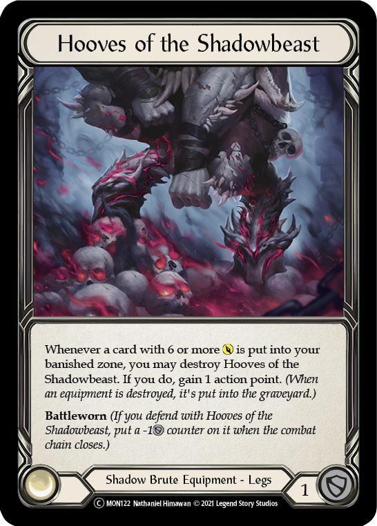 Hooves of the Shadowbeast (Rainbow Foil) [U-MON122-RF] Unlimited Rainbow Foil