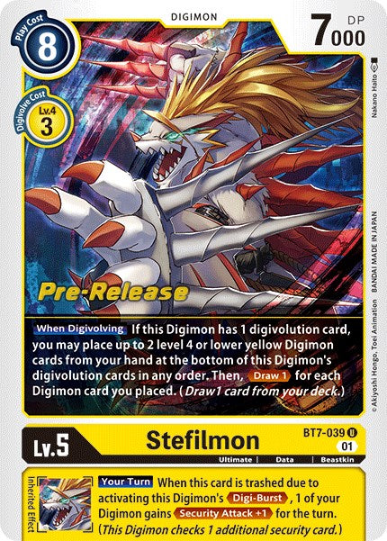 Stefilmon [BT7-039] [Next Adventure Pre-Release Cards]