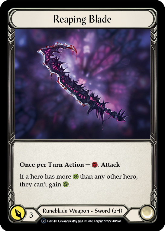 Reaping Blade (Rainbow Foil) [CRU140-RF] Unlimited Rainbow Foil