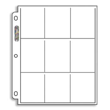 Ultra Pro 9 Pocket Binder Sheet - Silver Series