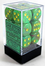 Vortex Slime with Yellow 12ct 16mm D6 Dice Block (CHX27715)