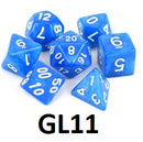 Glitter Dice Set: Blue GL11