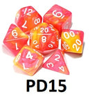 Marble Dice Set: Red/Yellow PD15