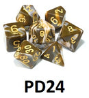 Marble Dice Set: Coffee/White PD24