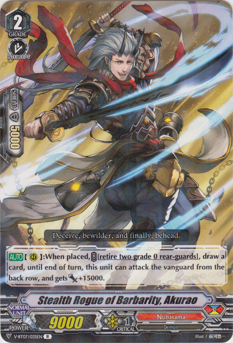 Stealth Rogue of Barbarity, Akurao - V-BT07/035EN - R