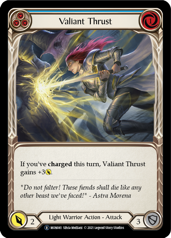 Valiant Thrust (Blue) [U-MON041] Unlimited Normal