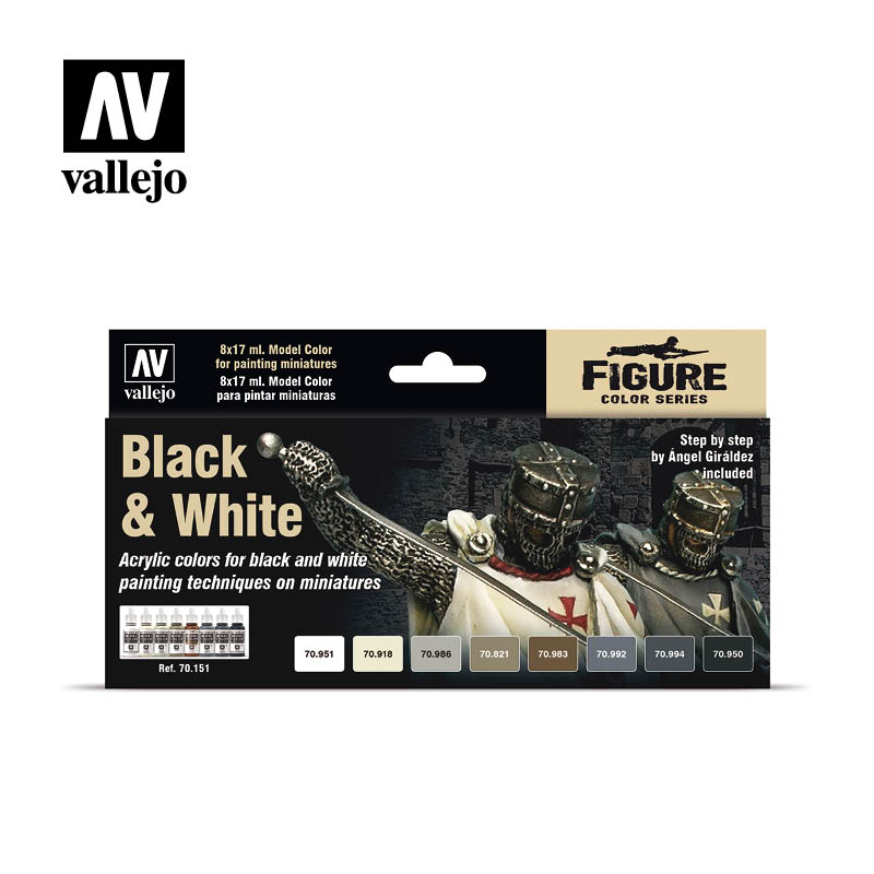 Vallejo Figure Color Series - Black & White - VAL70151