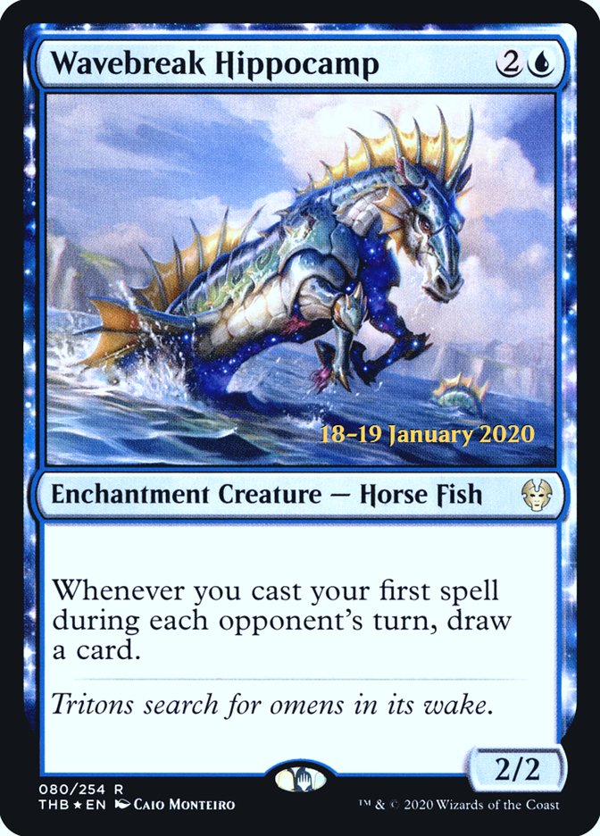 Wavebreak Hippocamp [Theros Beyond Death Prerelease Promos]