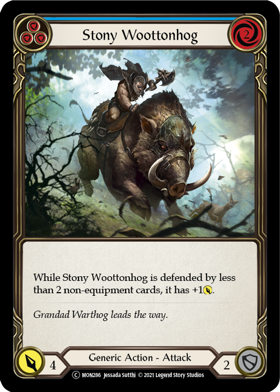 Stony Woottonhog (Blue) [U-MON286-RF] Unlimited Rainbow Foil
