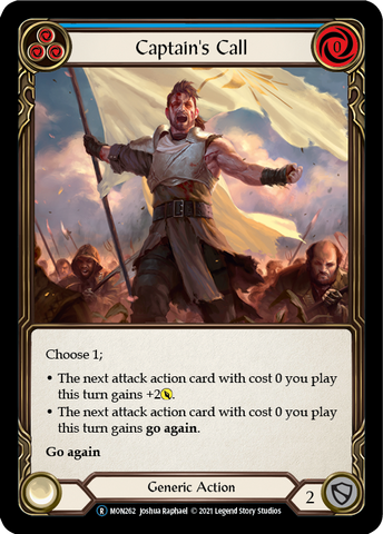 Captain's Call (Blue) (Rainbow Foil) [U-MON262-RF] Unlimited Rainbow Foil