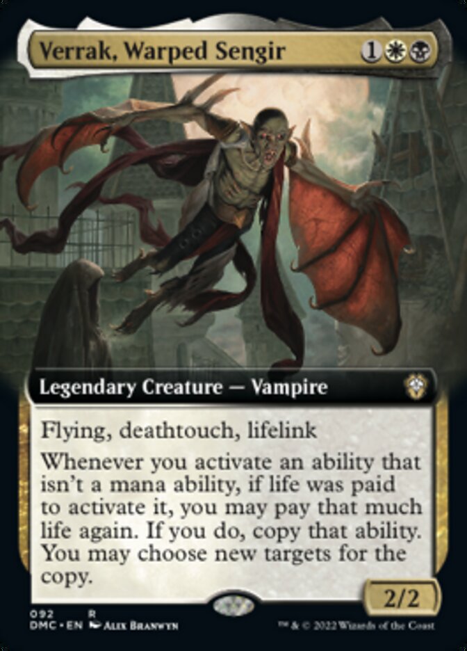 Verrak, Warped Sengir (Extended Art) [Dominaria United Commander]