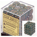 36 Dusty Green/copper Opaque 12mm D6 Dice Block - CHX25815