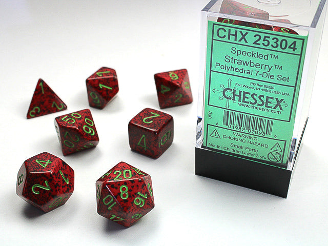 7 Speckled Strawberry Polyhedral Dice Set - CHX25304