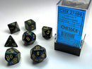 Lustrous Shadow/gold Polyhedral 7-Die Set - CHX27499
